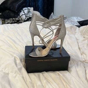 Betsy Johnson silver heels